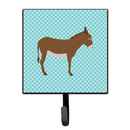 Carolines Treasures Cotentin Donkey Blue Check Leash or Key Holder BB8023SH4
